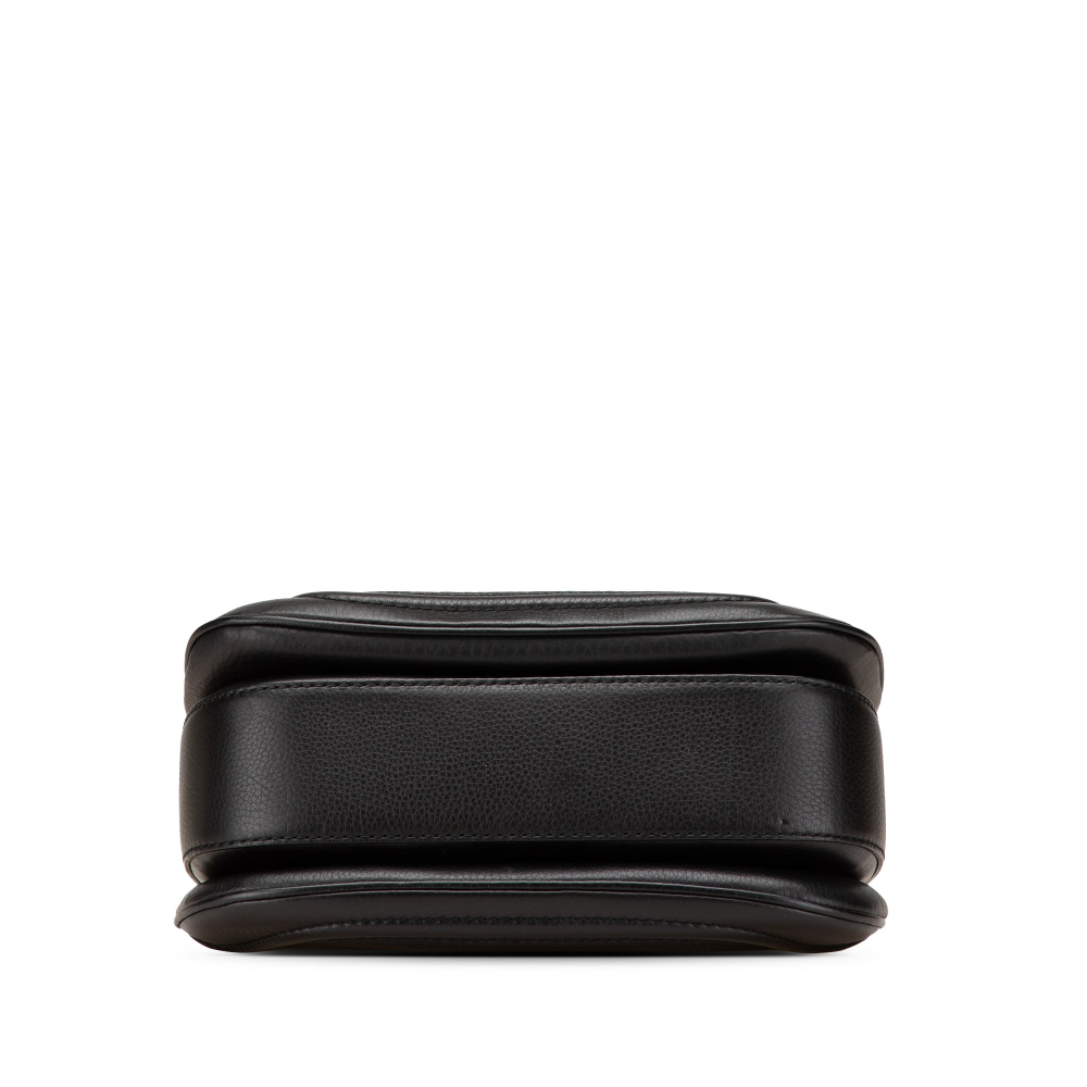 Gucci Bamboo Medium Leather Top-handle Handbag Black