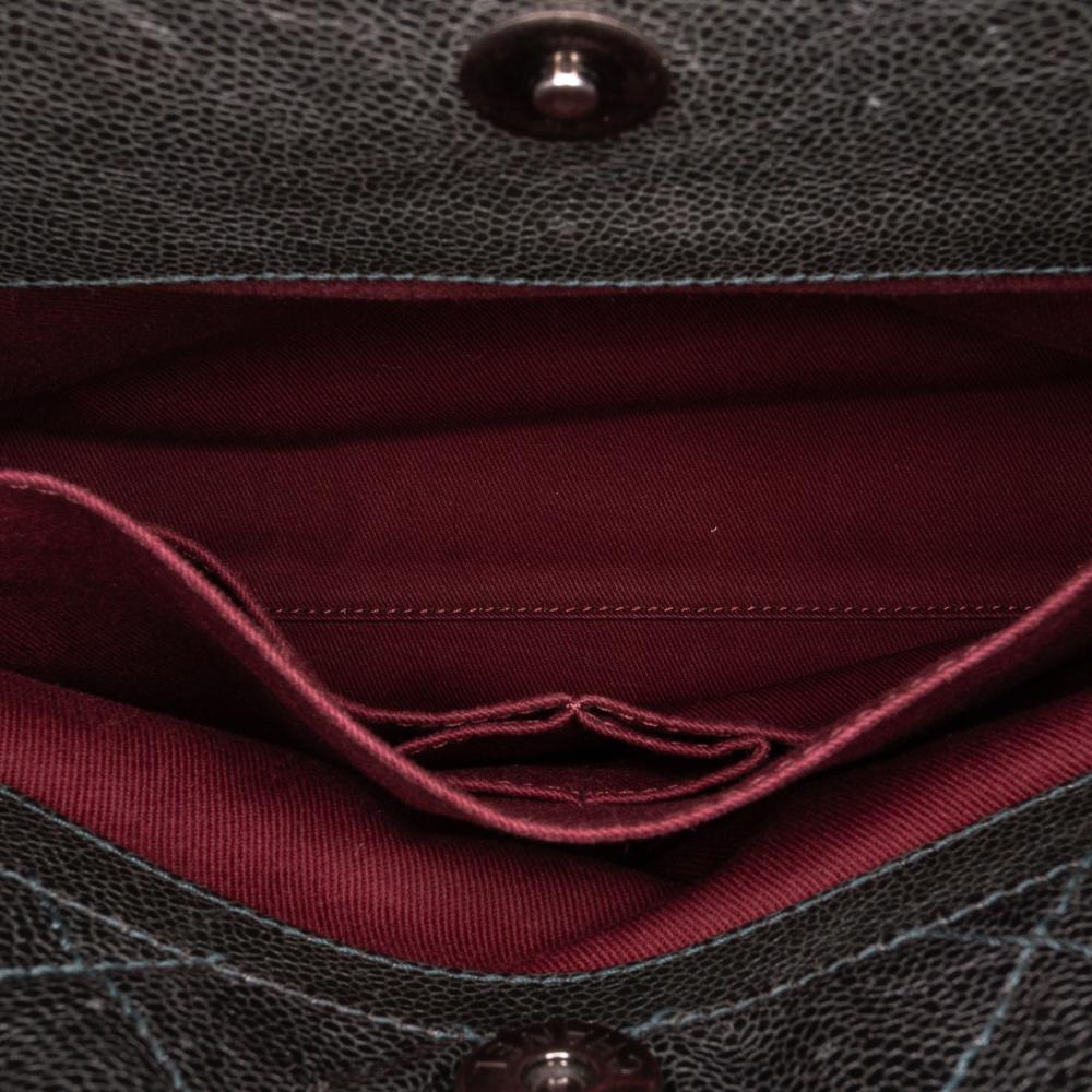 Chanel B Chanel Black Caviar Leather Leather CC Quilted Crumpled Caviar Crave Tote Italy