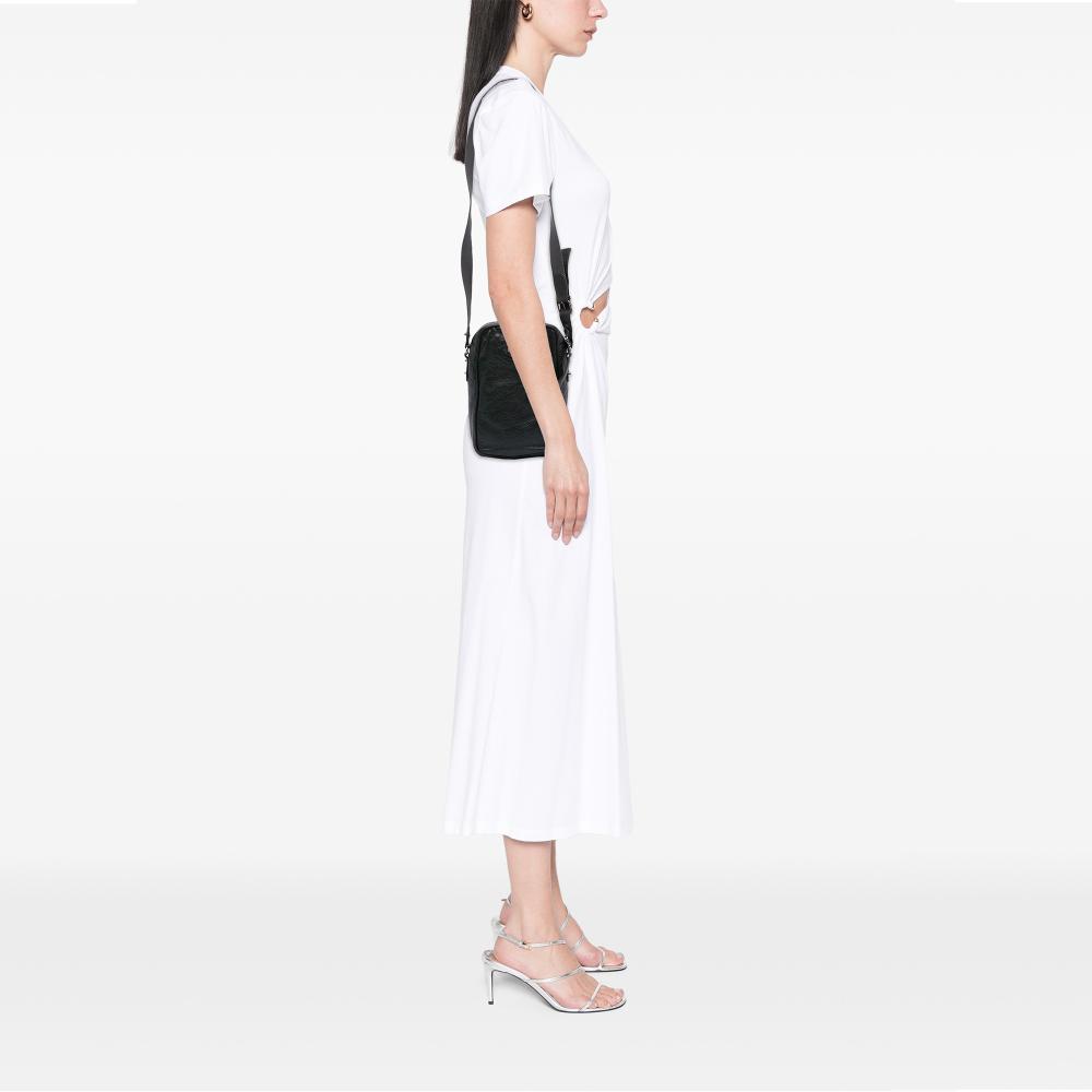 Balenciaga Green Lambskin Motocross Classic Reporter Crossbody Italy