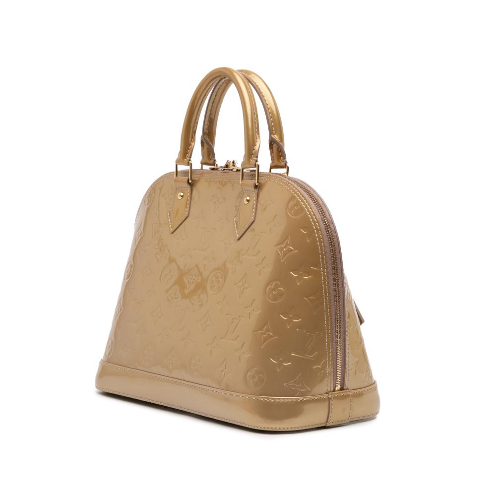 Louis Vuitton AB Louis Vuitton Gold Vernis Leather Leather Monogram Vernis Alma PM France