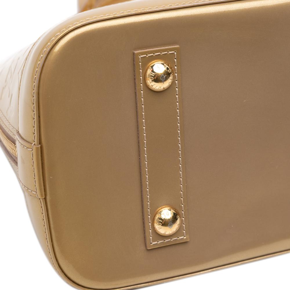 Louis Vuitton AB Louis Vuitton Gold Vernis Leather Leather Monogram Vernis Alma PM France