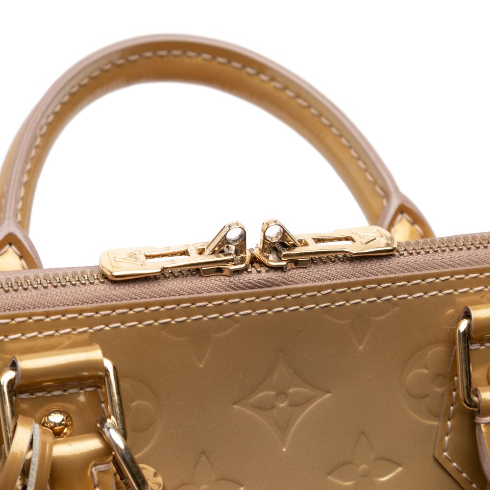 Louis Vuitton AB Louis Vuitton Gold Vernis Leather Leather Monogram Vernis Alma PM France