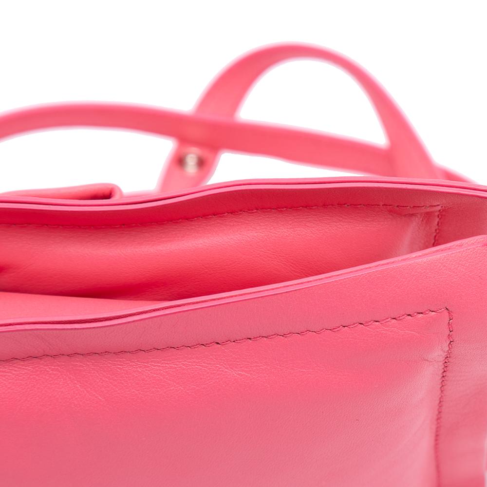 Ferragamo B Ferragamo Pink Blush Calf Leather Mini Padded Viva Bow Crossbody Italy