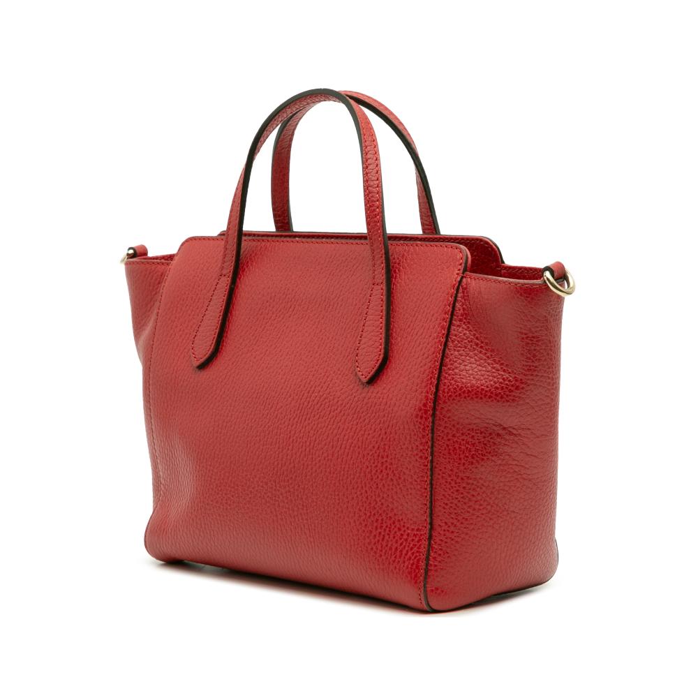 Gucci AB Gucci Red Calf Leather Mini Swing Satchel Italy