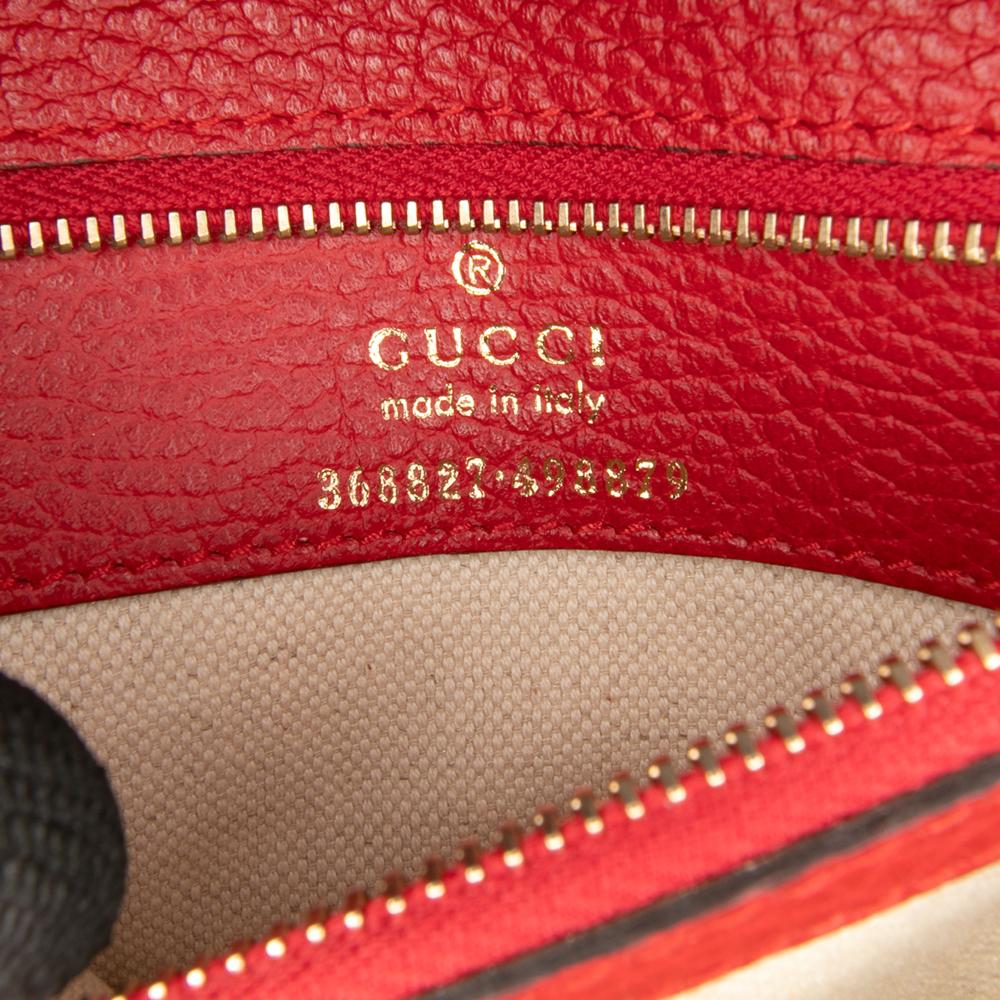 Gucci AB Gucci Red Calf Leather Mini Swing Satchel Italy