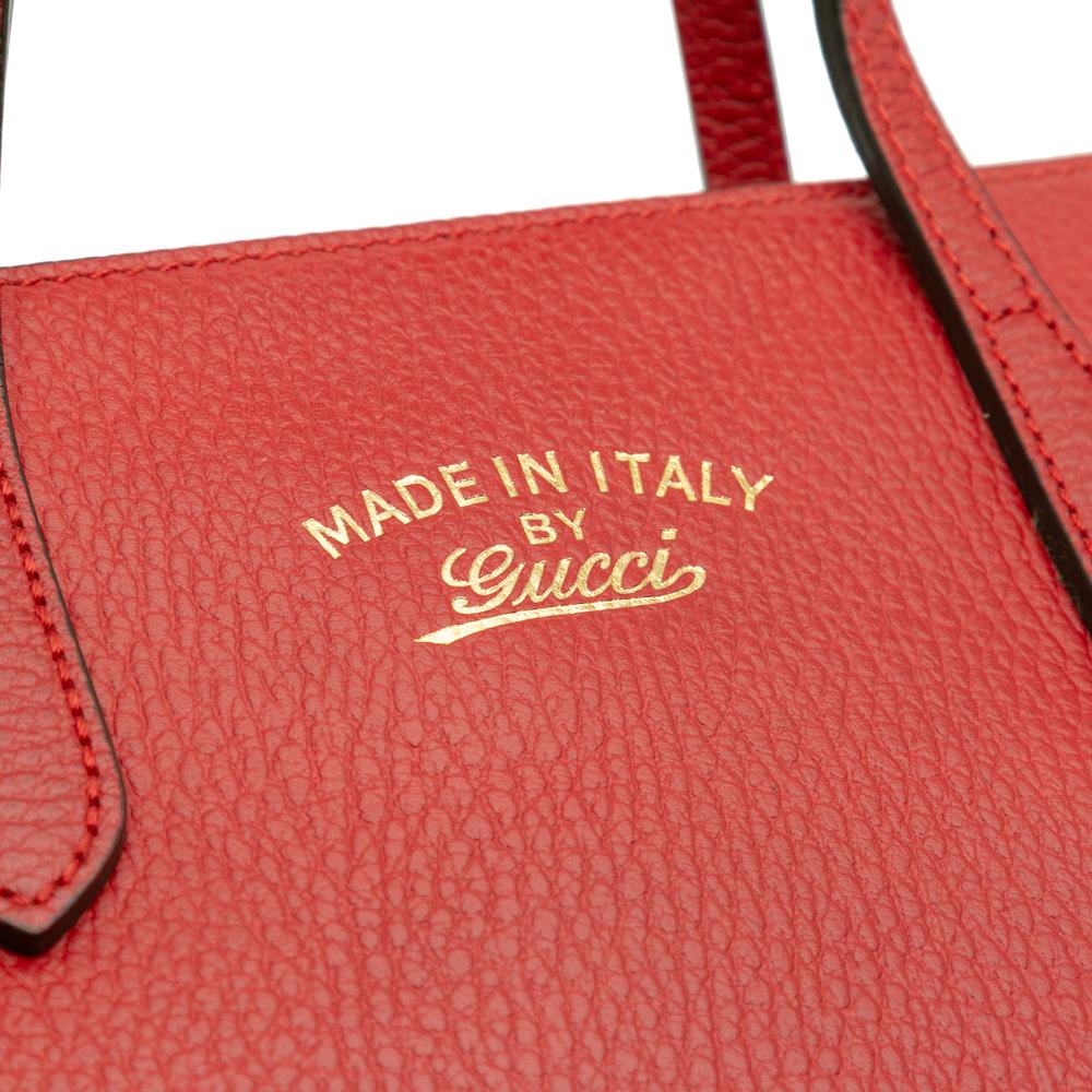 Gucci AB Gucci Red Calf Leather Mini Swing Satchel Italy