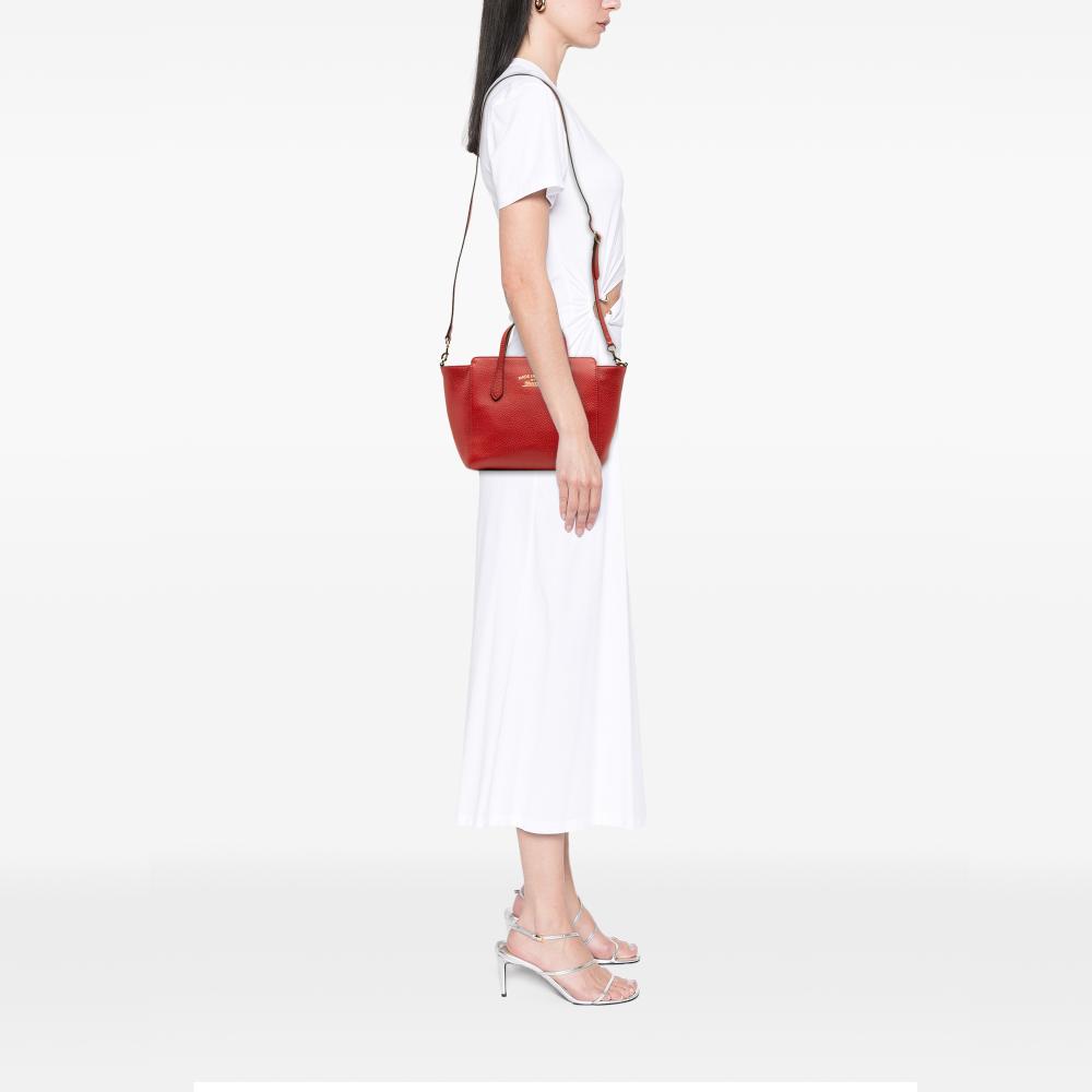 Gucci AB Gucci Red Calf Leather Mini Swing Satchel Italy