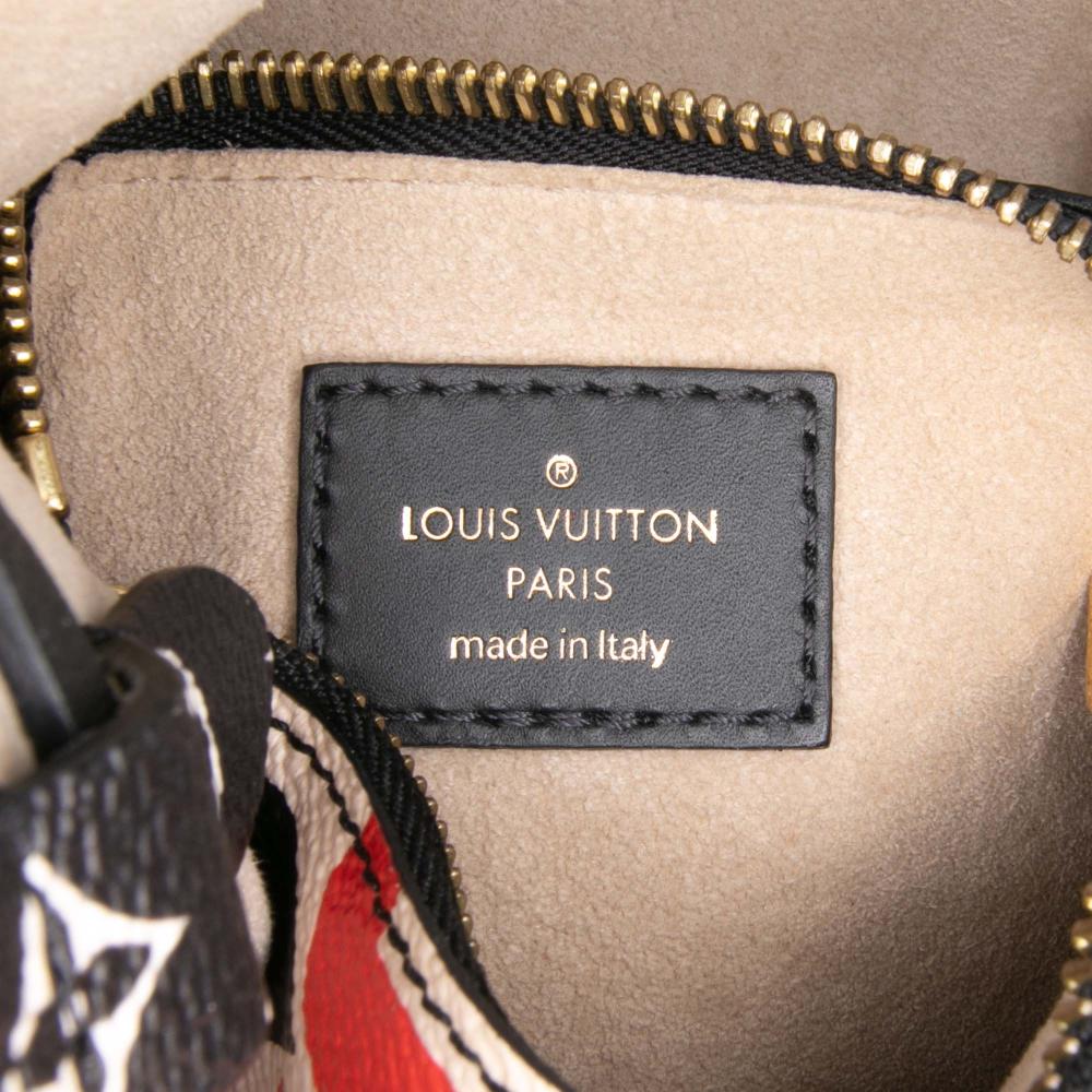 Louis Vuitton AB Louis Vuitton Red Monogram Canvas Canvas Monogram Giant Crafty Neonoe MM Italy