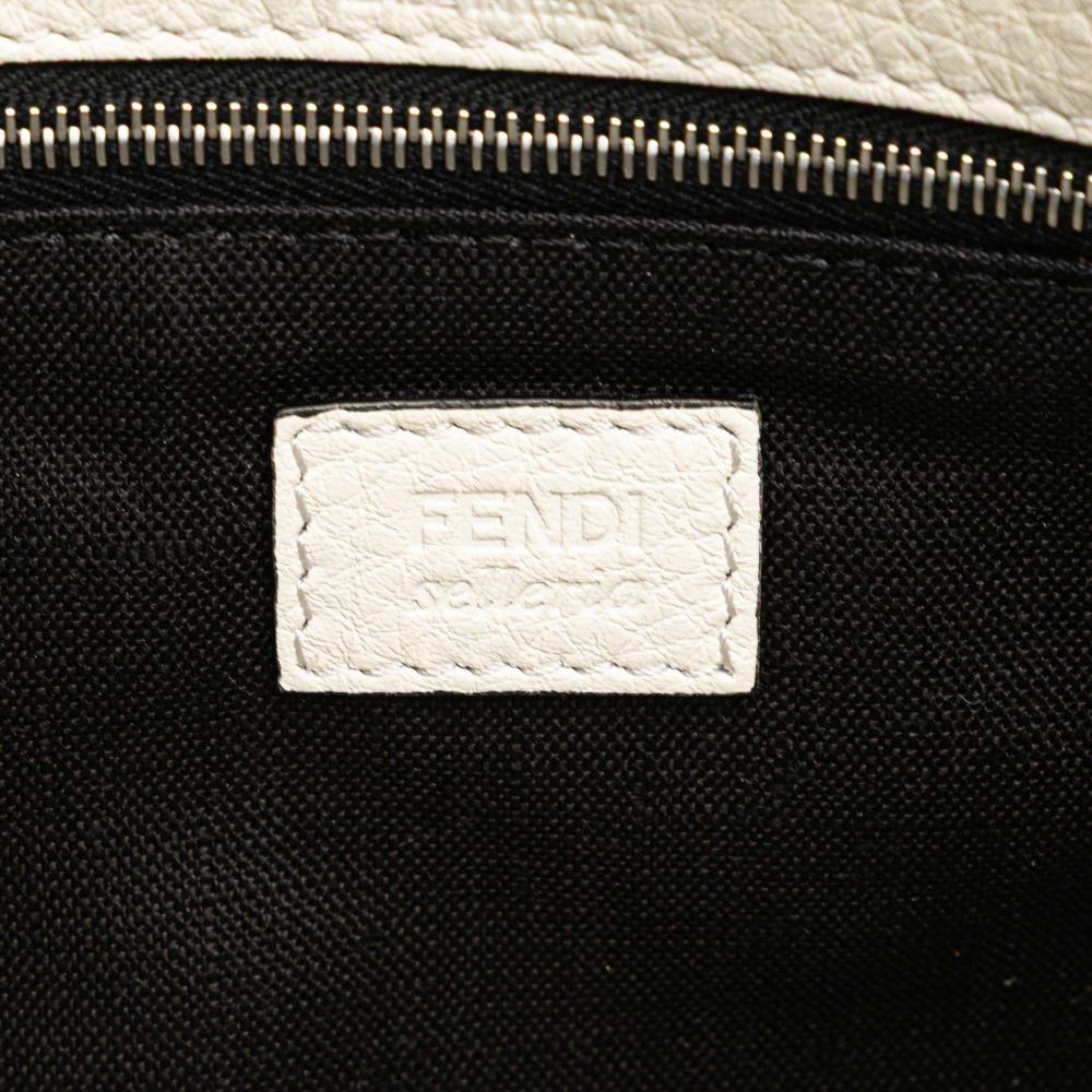 Fendi AB Fendi Black Calf Leather Selleria Clutch Italy