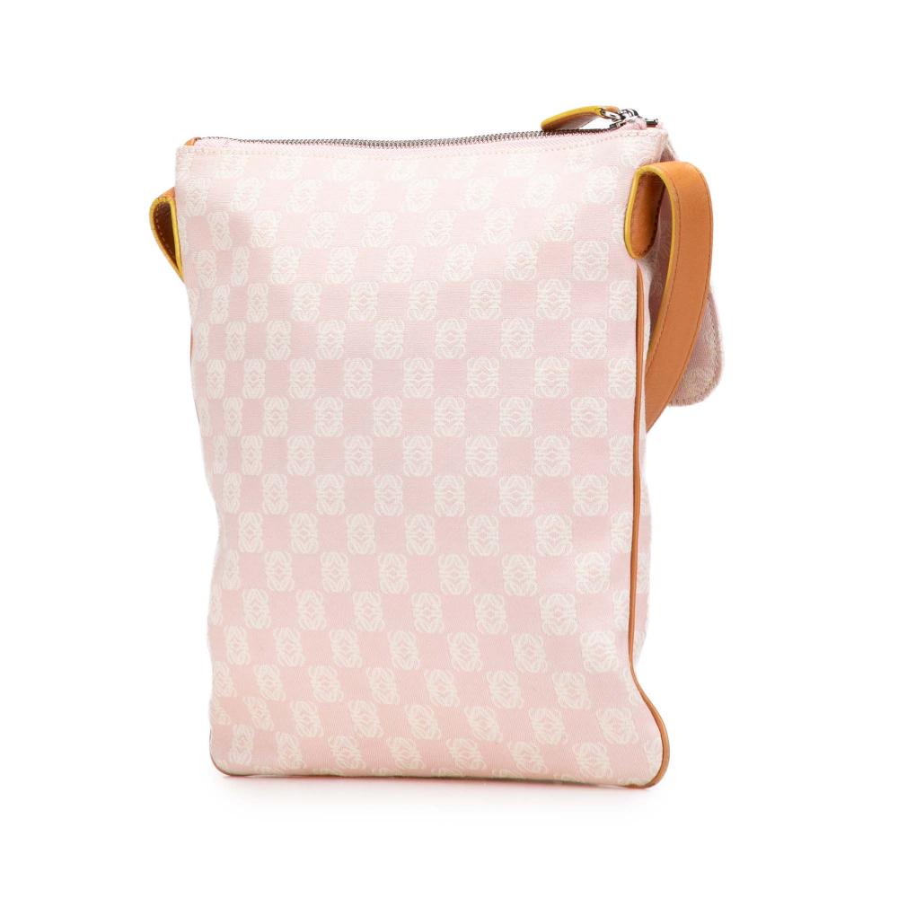 Loewe B LOEWE Pink Light Pink Canvas Fabric Anagram Crossbody Spain