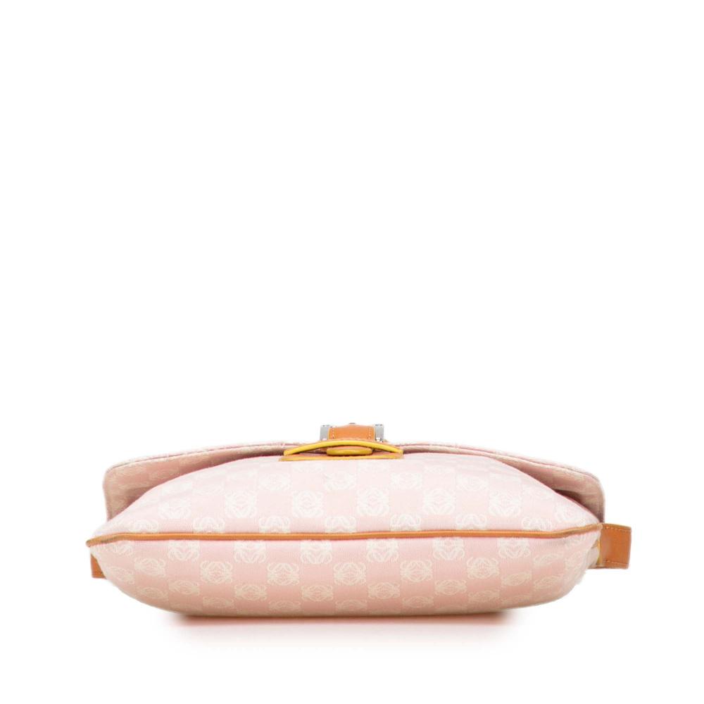 Loewe B LOEWE Pink Light Pink Canvas Fabric Anagram Crossbody Spain
