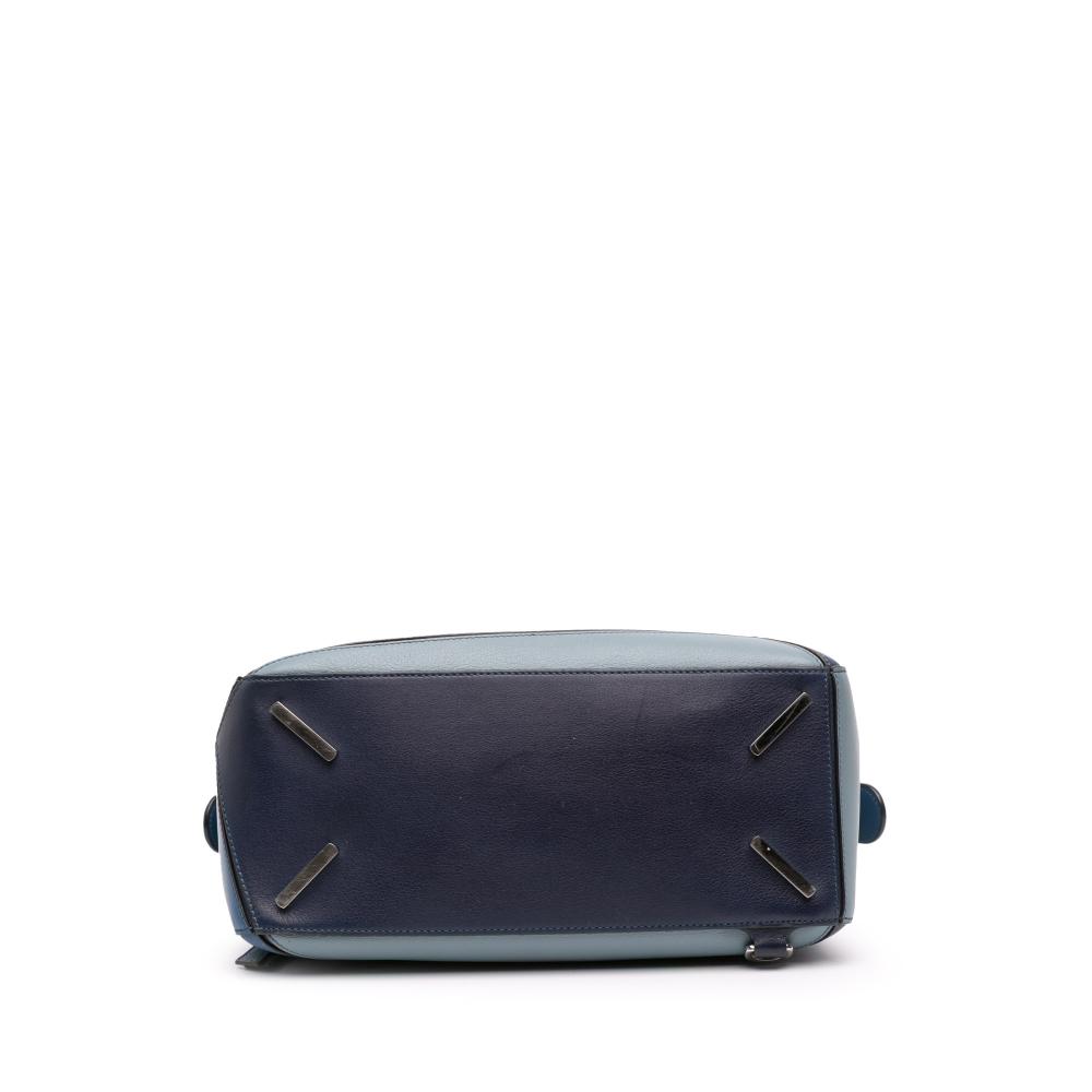 Loewe AB LOEWE Blue Calf Leather Medium Tricolor skin Puzzle Satchel Spain