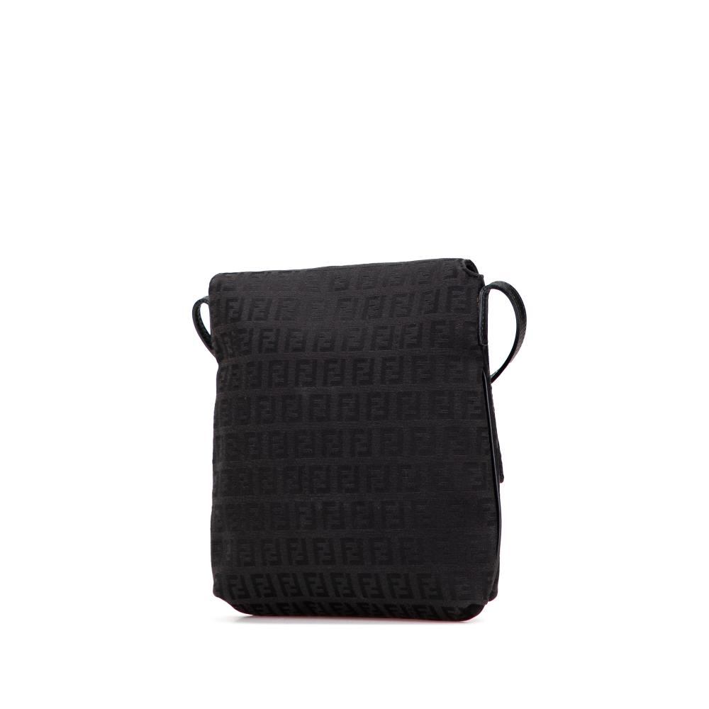 Fendi B Fendi Brown Dark Brown Canvas Fabric Zucchino Crossbody Italy