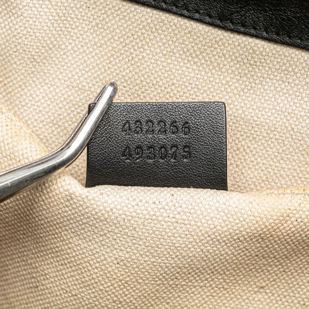 Gucci B Gucci Black with White Calf Leather Studded Animalier Malin Backpack Italy