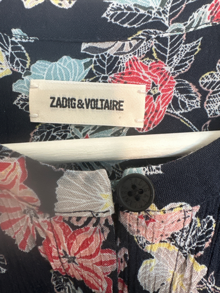 Zadig & Voltaire Chemisier noir fleuri