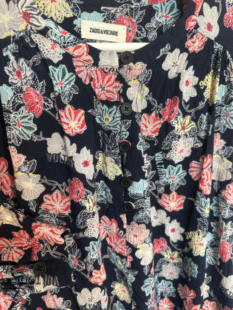 Zadig & Voltaire Chemisier noir fleuri