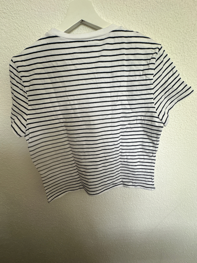Abercrombie & Fitch Stripped crop baby tee