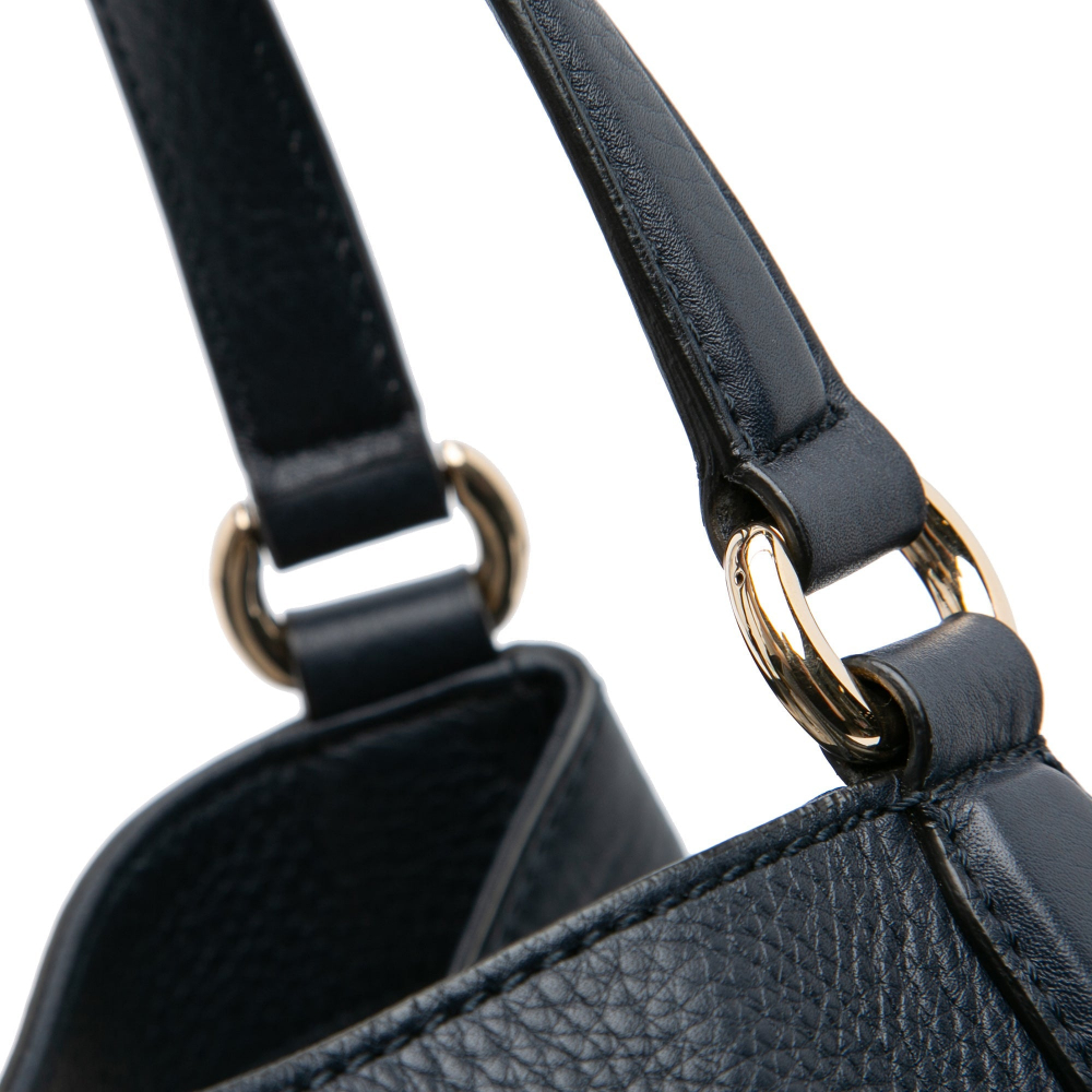 Gucci Soho Medium Leather Hobo Shoulder Bag Black