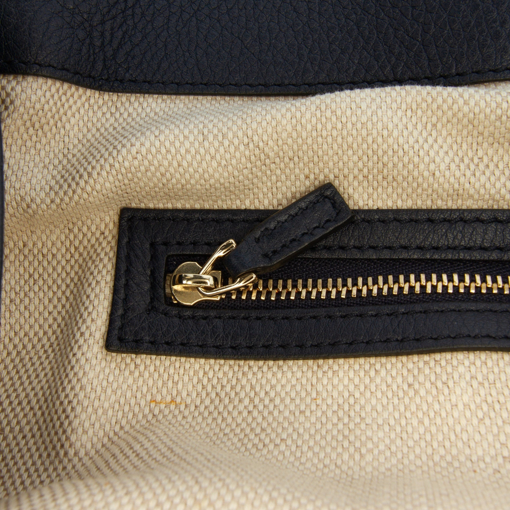 Gucci Soho Medium Leather Hobo Shoulder Bag Black