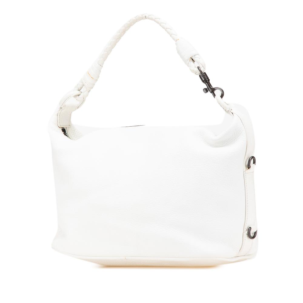 Bottega Veneta B Bottega Veneta White Calf Leather Handbag Italy