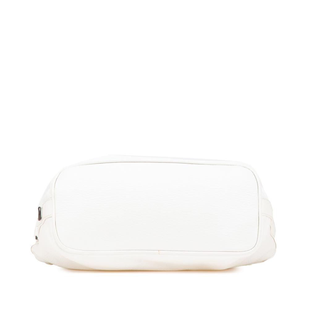 Bottega Veneta B Bottega Veneta White Calf Leather Handbag Italy