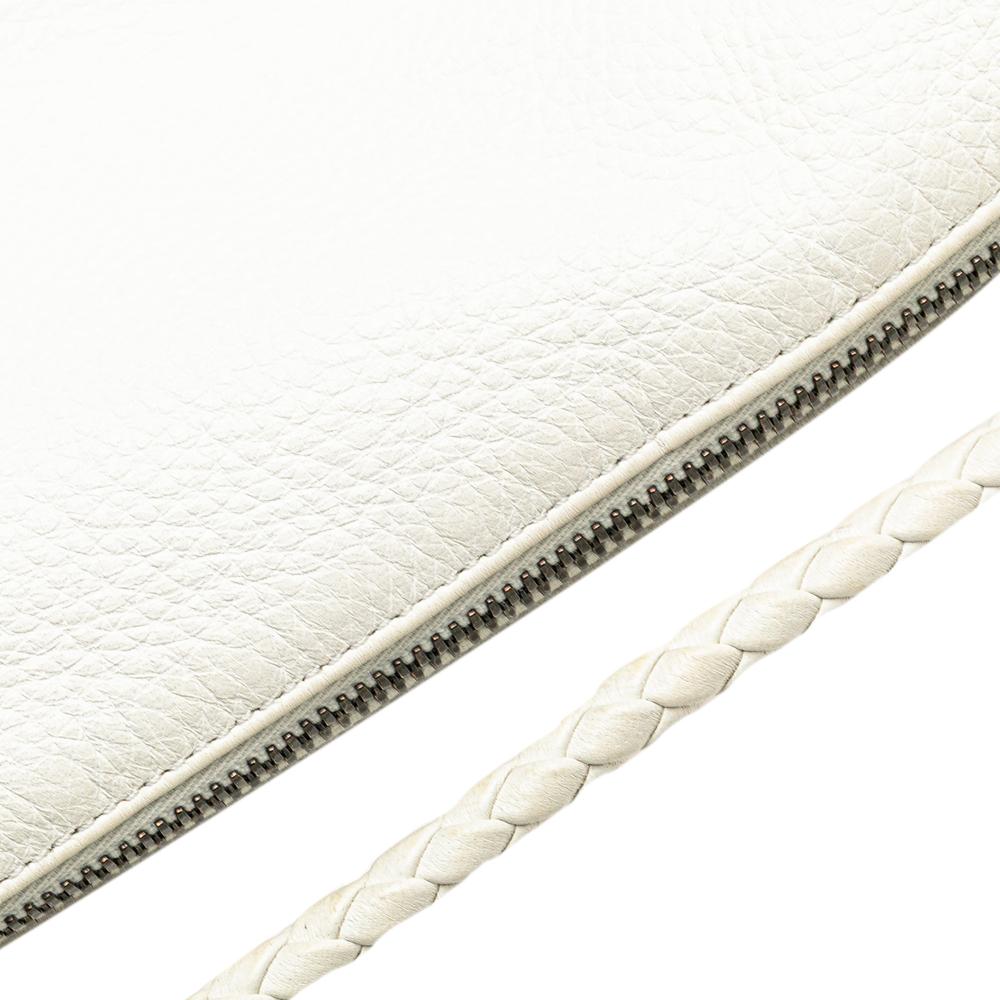 Bottega Veneta B Bottega Veneta White Calf Leather Handbag Italy