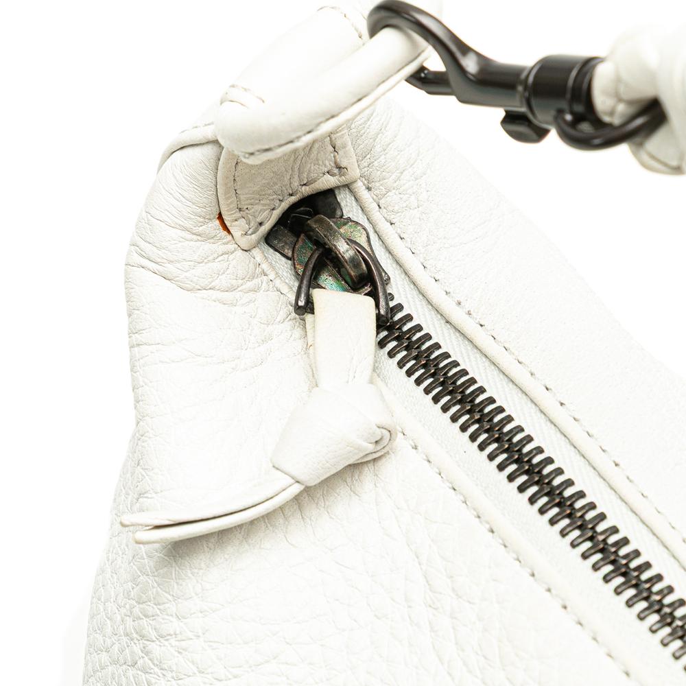 Bottega Veneta B Bottega Veneta White Calf Leather Handbag Italy