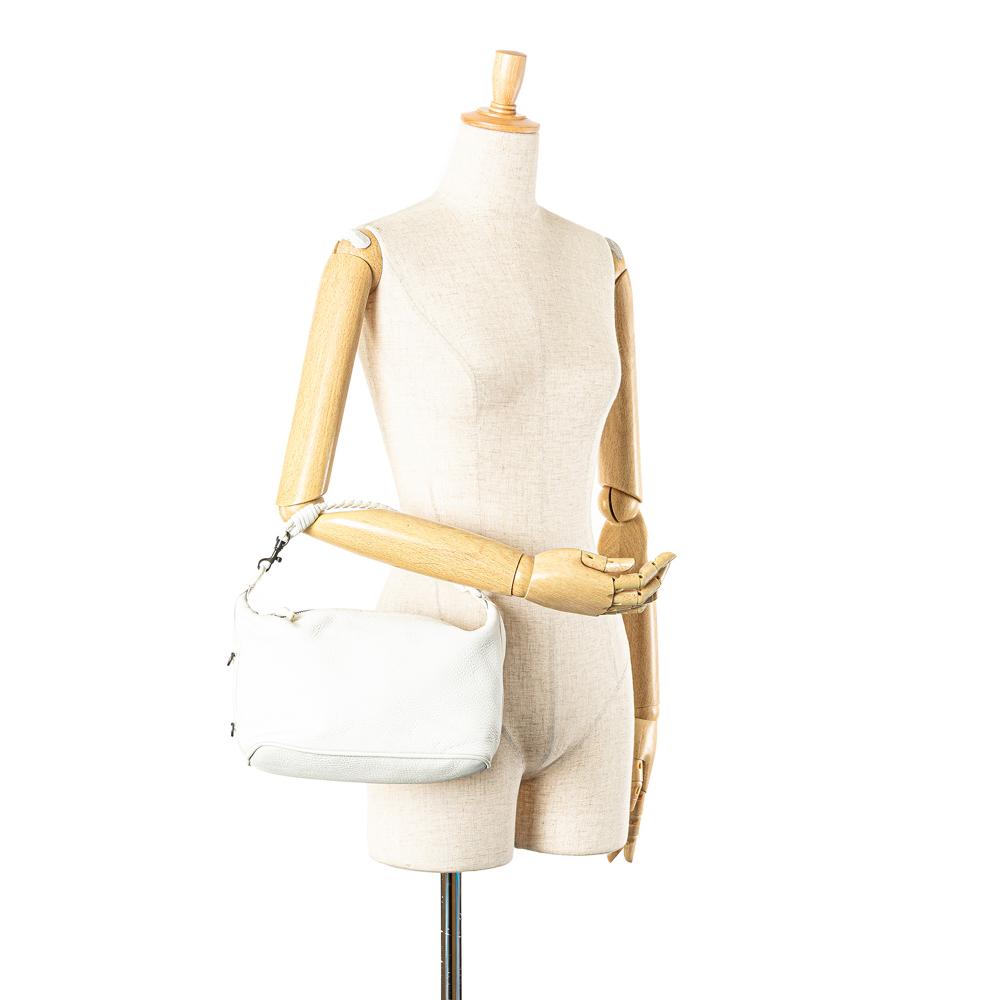 Bottega Veneta B Bottega Veneta White Calf Leather Handbag Italy
