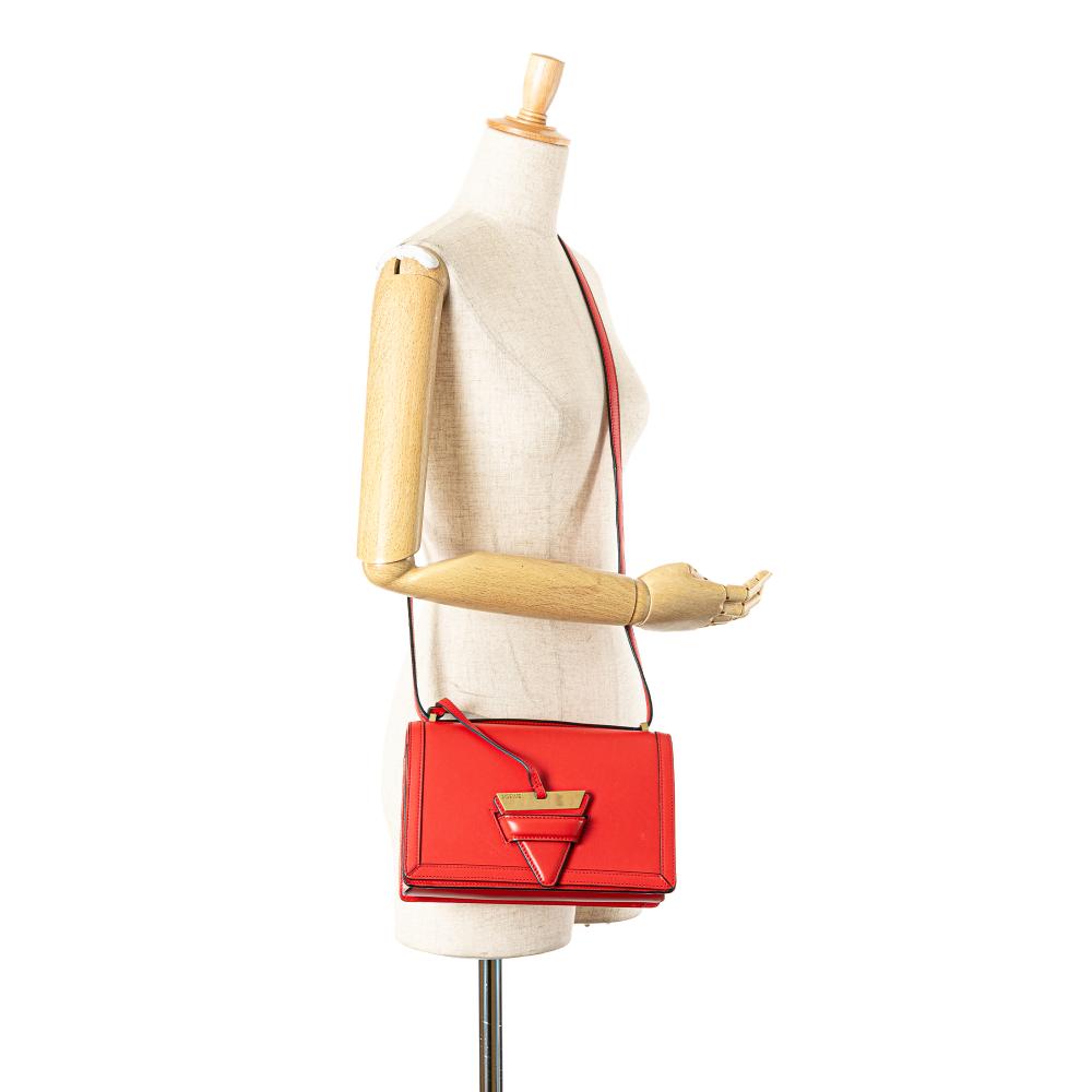 Loewe B LOEWE Red Calf Leather Medium Barcelona Crossbody Spain