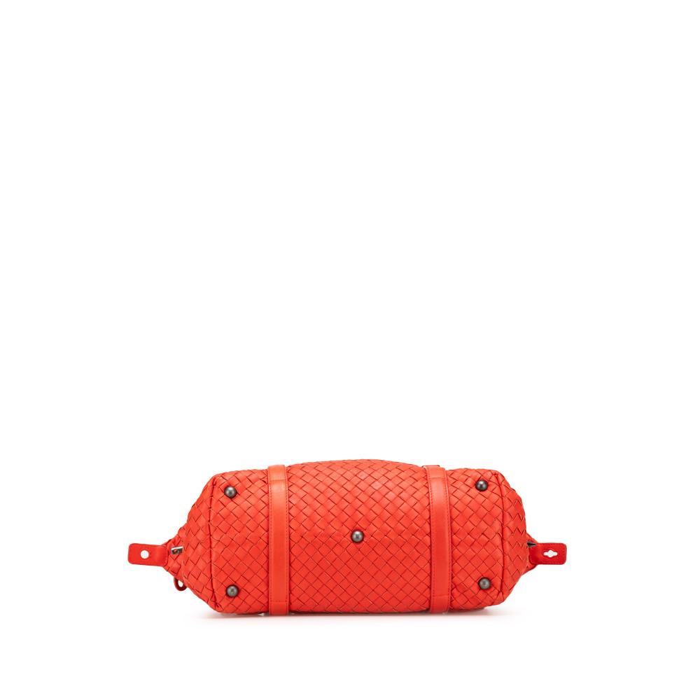 Bottega Veneta B Bottega Veneta Red Nappa Leather Leather Nappa Intrecciato Montaigne Shoulder Bag Italy