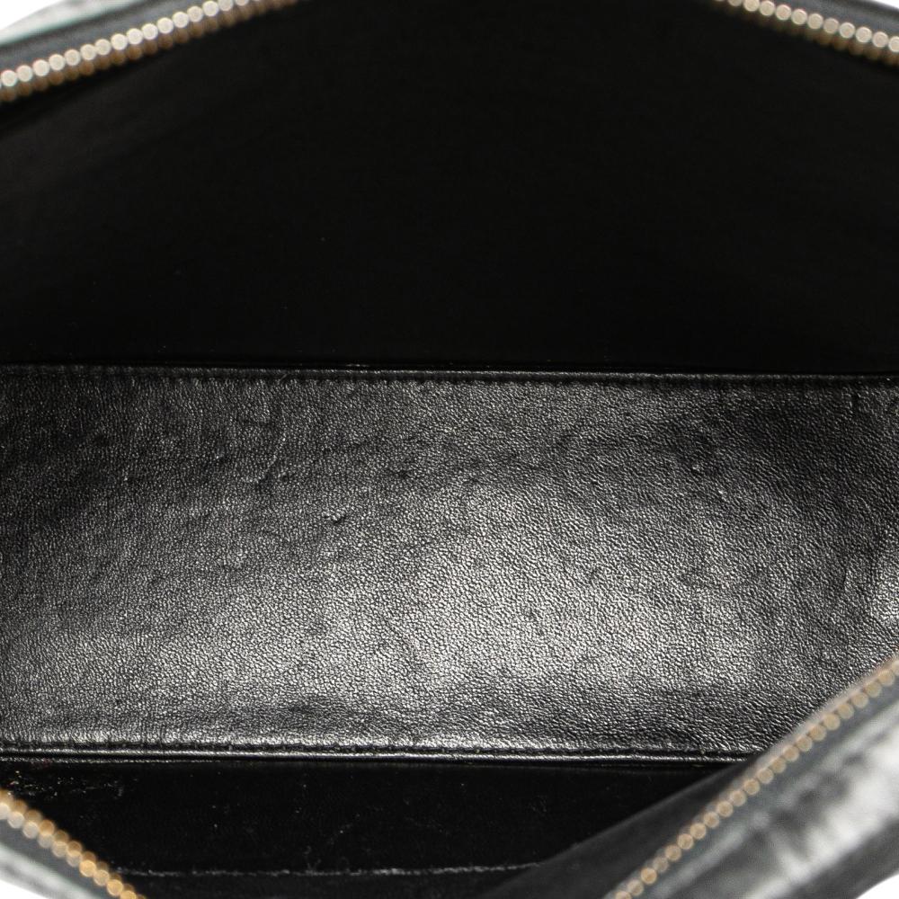 Chanel B Chanel Black Lambskin Leather Leather Lambskin Embroidered Logo Tote France