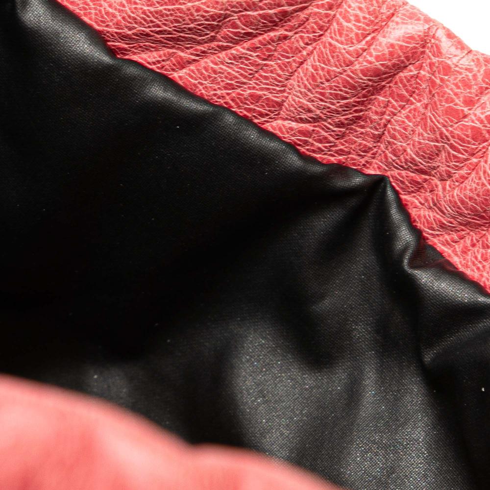 Balenciaga B Balenciaga Pink Lambskin Leather Leather Lambskin Motocross Move On Drawstring Pouch Italy