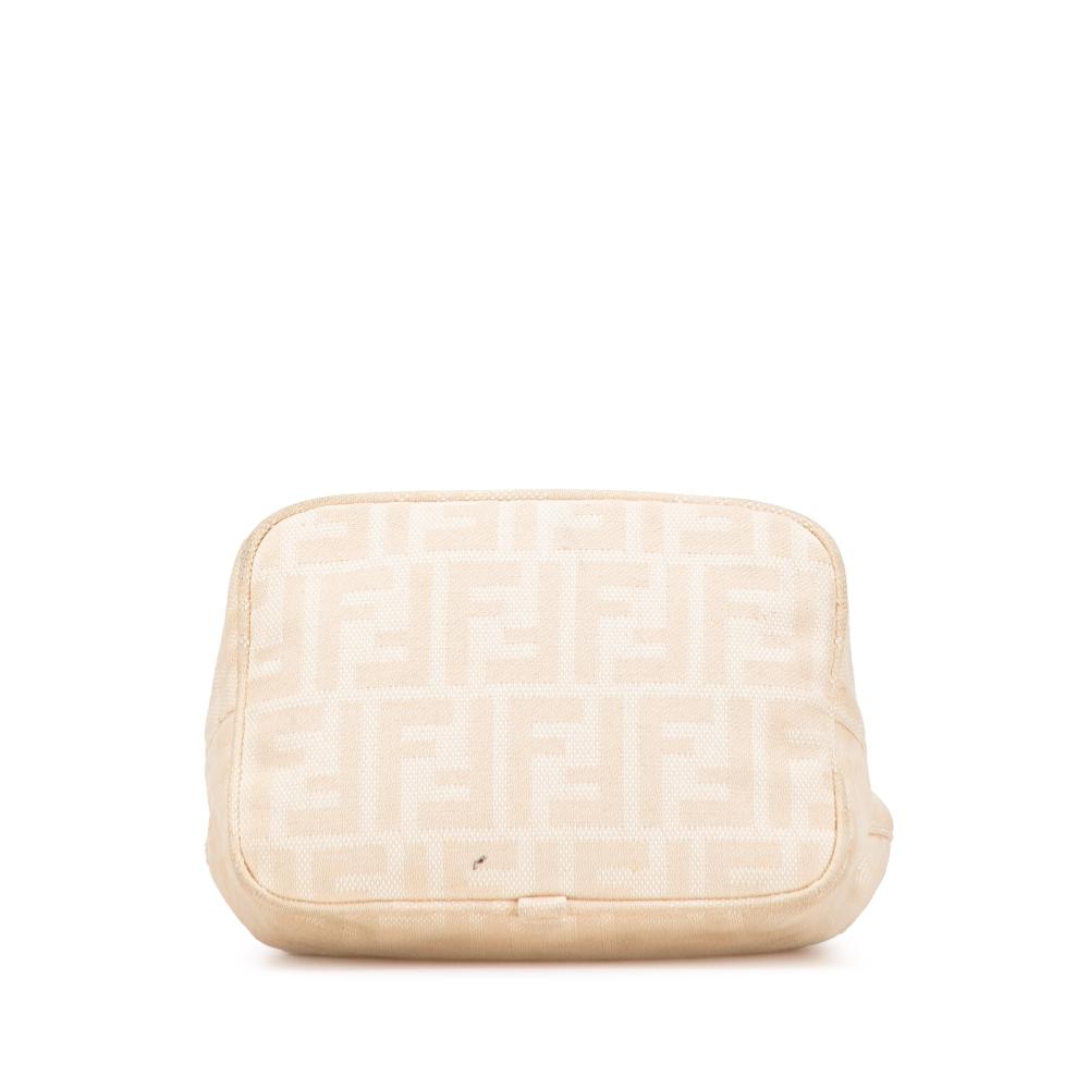 Fendi B Fendi Brown Beige Canvas Fabric Zucca Shoulder Bag Italy