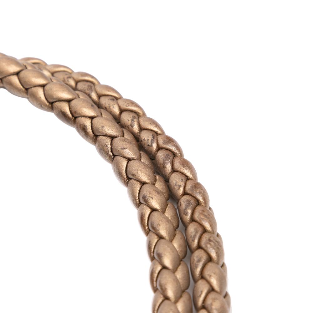 Gucci B Gucci Gold Calf Leather Metallic Grained Bella Tote Italy