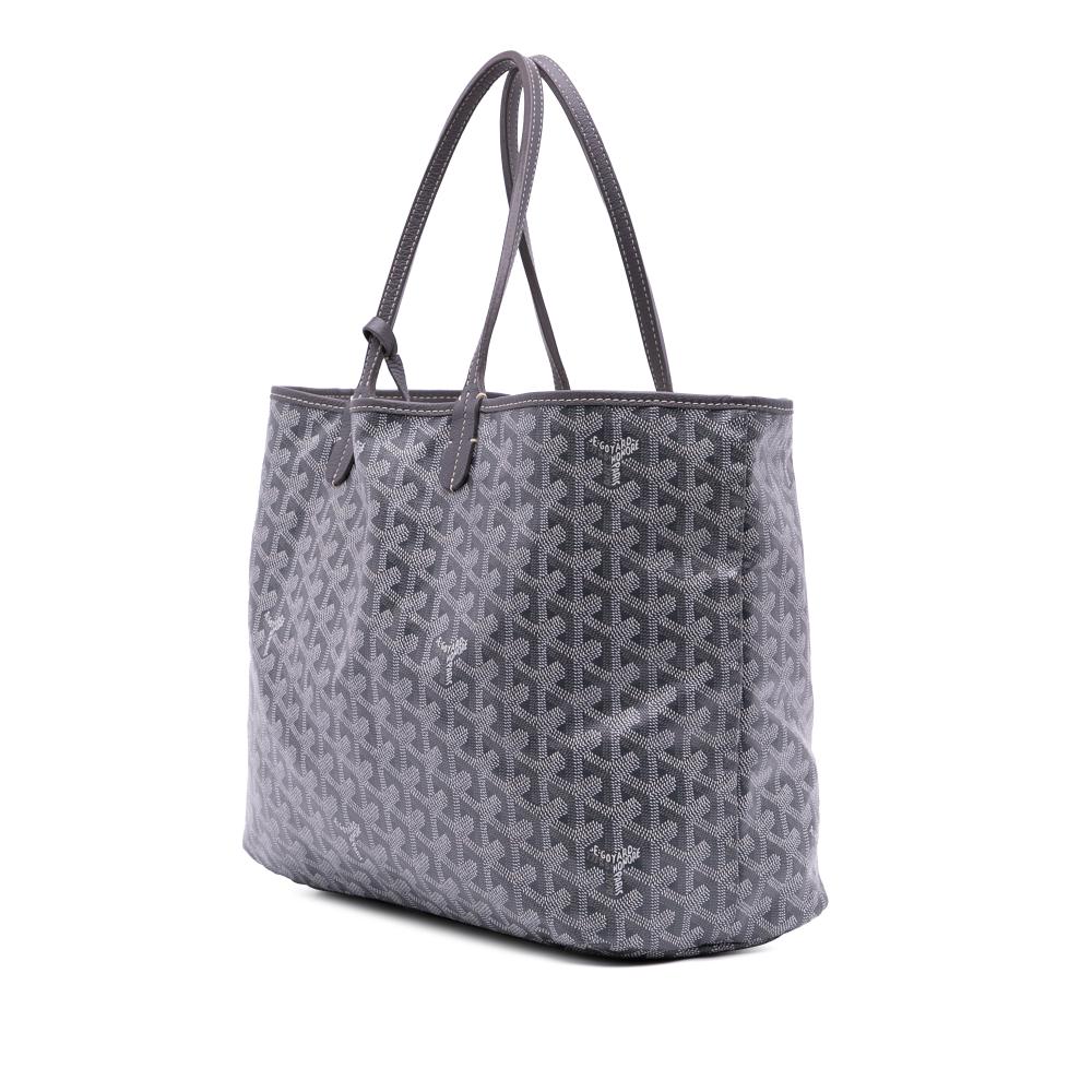 Goyard B Goyard Gray Coated Canvas Fabric Goyardine Saint Louis PM France