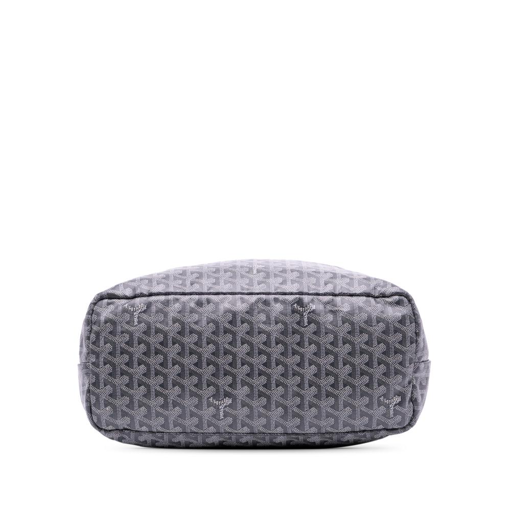 Goyard B Goyard Gray Coated Canvas Fabric Goyardine Saint Louis PM France