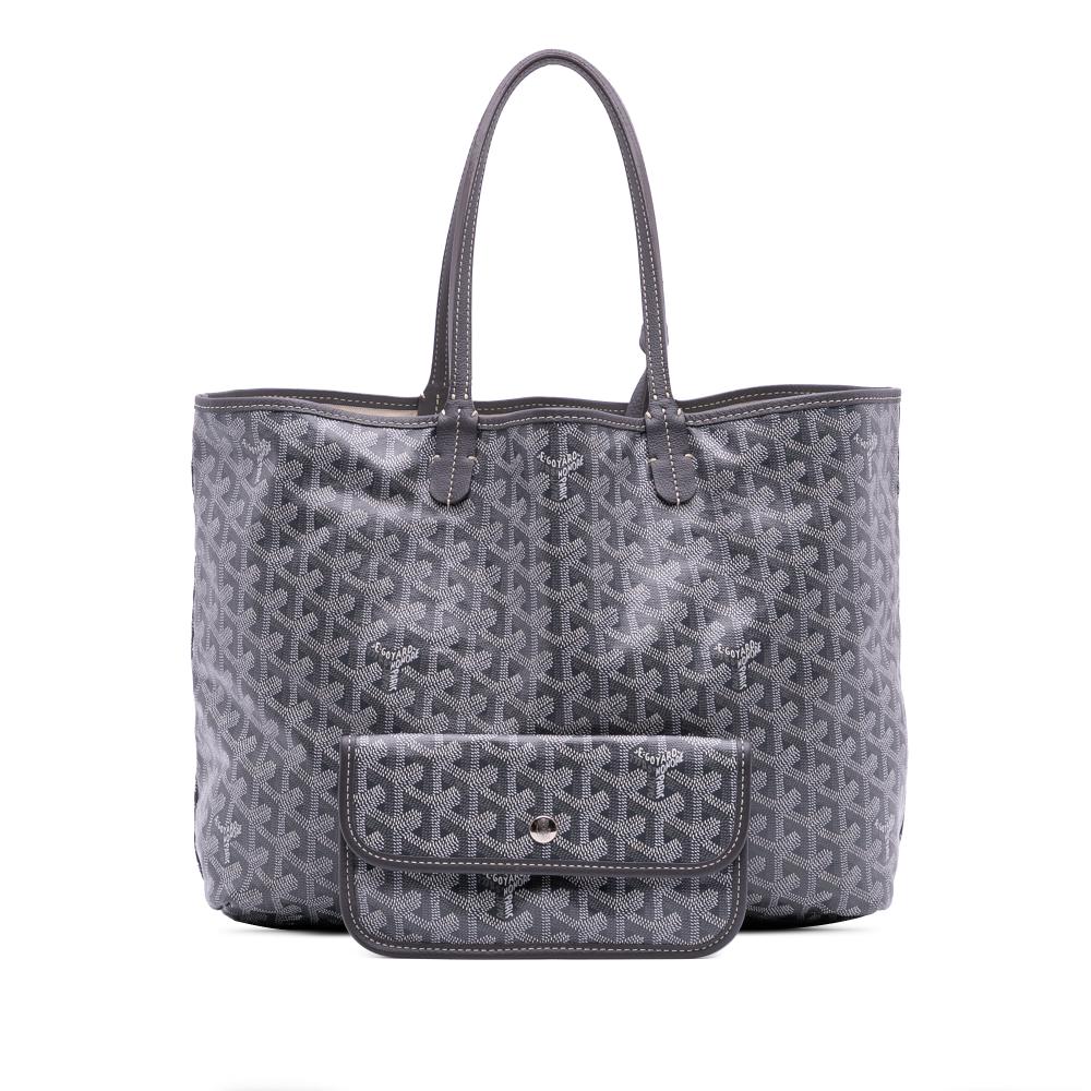 Goyard B Goyard Gray Coated Canvas Fabric Goyardine Saint Louis PM France