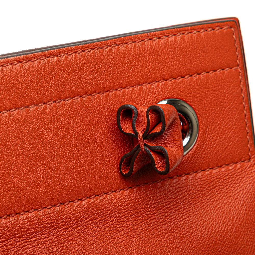 Hermès AB Hermès Orange Dark Orange Calf Leather Mini Swift Aline Bag France