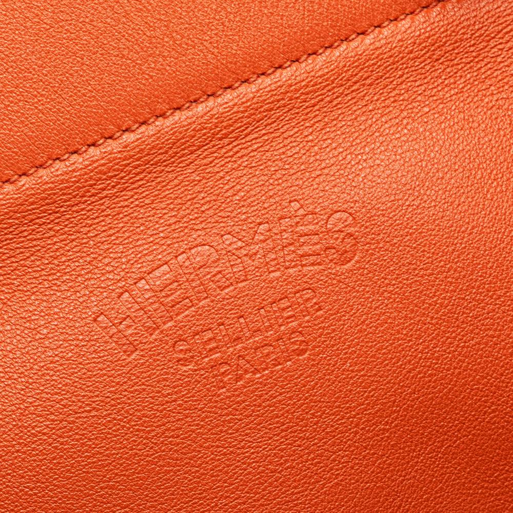 Hermès AB Hermès Orange Dark Orange Calf Leather Mini Swift Aline Bag France