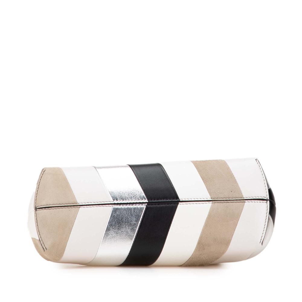 Fendi B Fendi Brown Suede Leather Small Fendi First and Striped Crossbody Italy