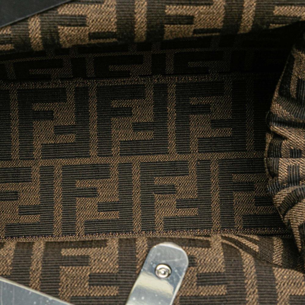 Fendi B Fendi Brown Suede Leather Small Fendi First and Striped Crossbody Italy