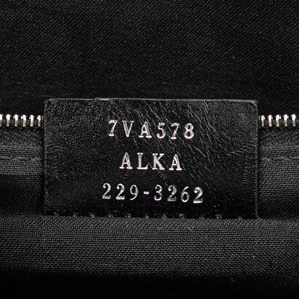 Fendi B Fendi Black Coated Canvas Fabric Zucca Diagonal Shopping Tote Italy