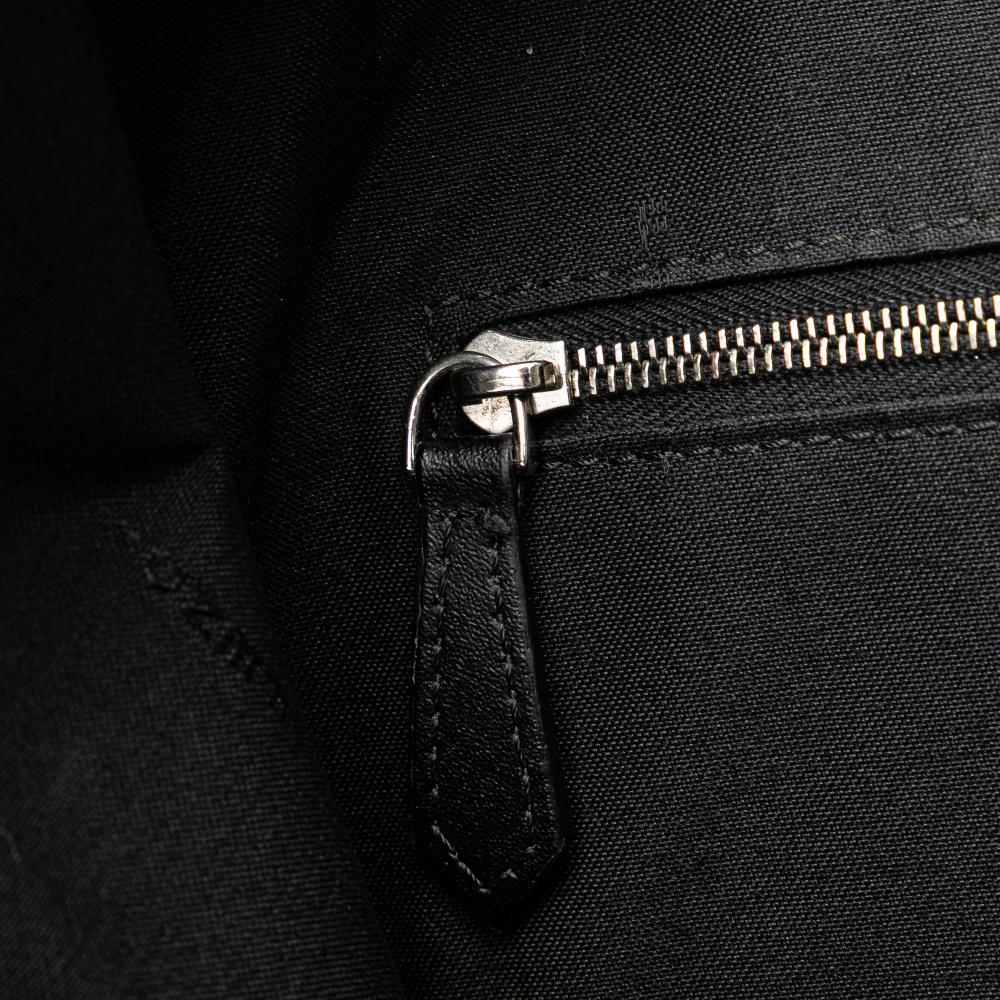 Fendi B Fendi Black Coated Canvas Fabric Zucca Diagonal Shopping Tote Italy