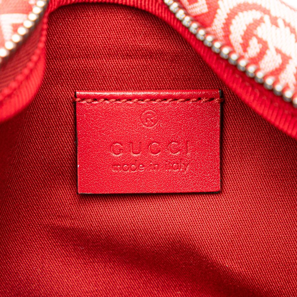 Gucci AB Gucci Red Canvas Fabric Kids GG Supreme Stars Web Belt Bag Italy