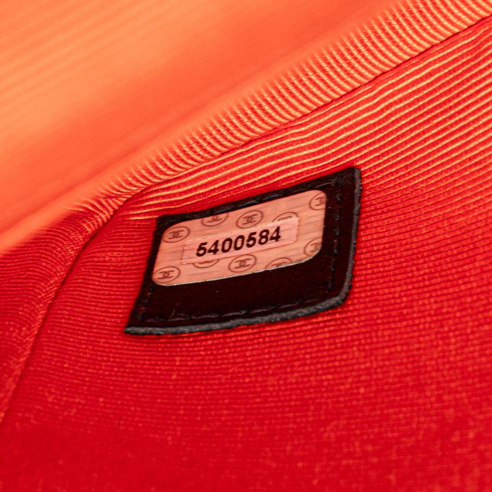 Chanel B Chanel Black with White Off White Canvas Fabric Medium CC Quilted Printed Single Flap France