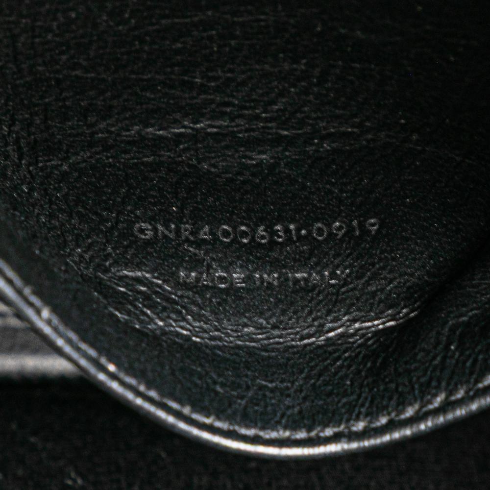 Saint Laurent B Saint Laurent White Ivory with Black Canvas Fabric Baby Sac De Jour Satchel Italy