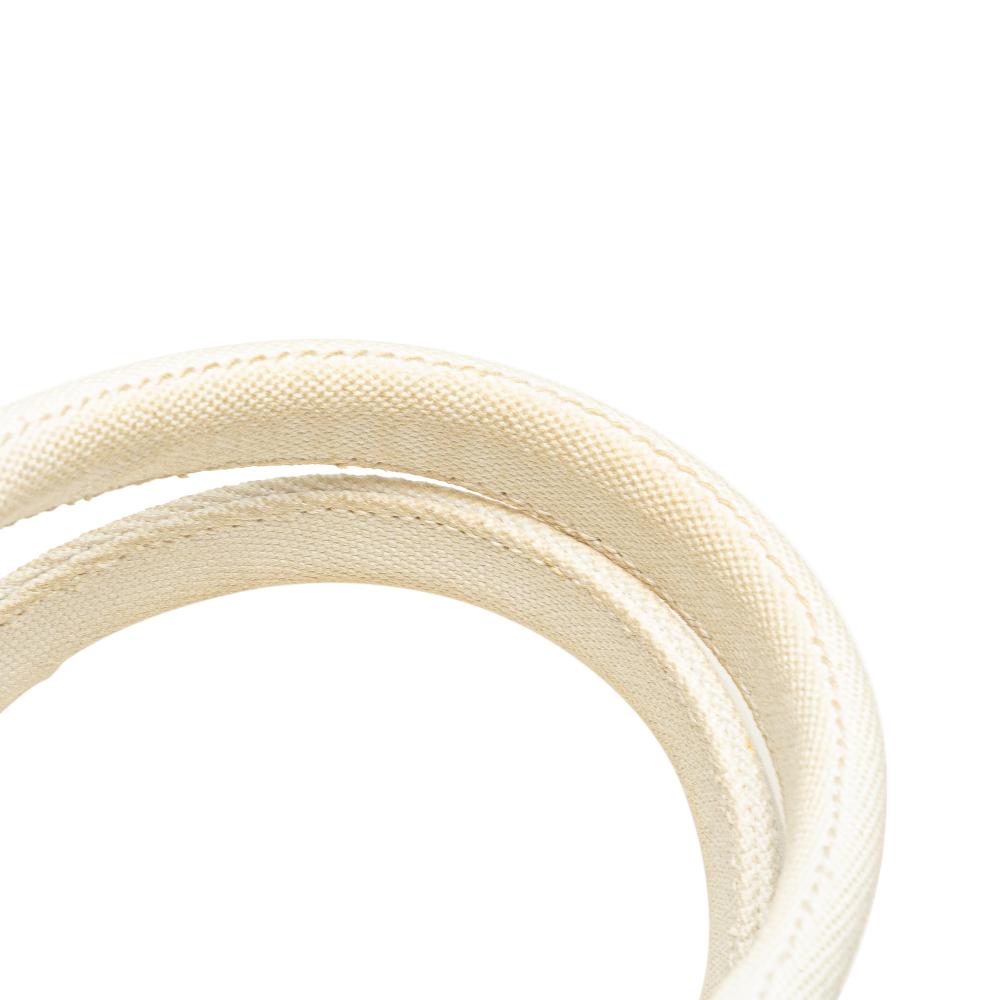 Prada B Prada White Canvas Fabric Small Canapa Floral And Symbols Satchel Italy