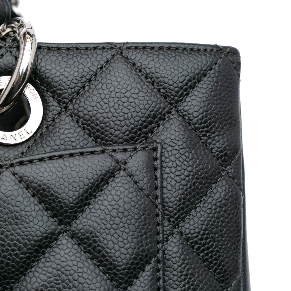 Chanel GST Quilted Caviar Leather Shopper Bag Black