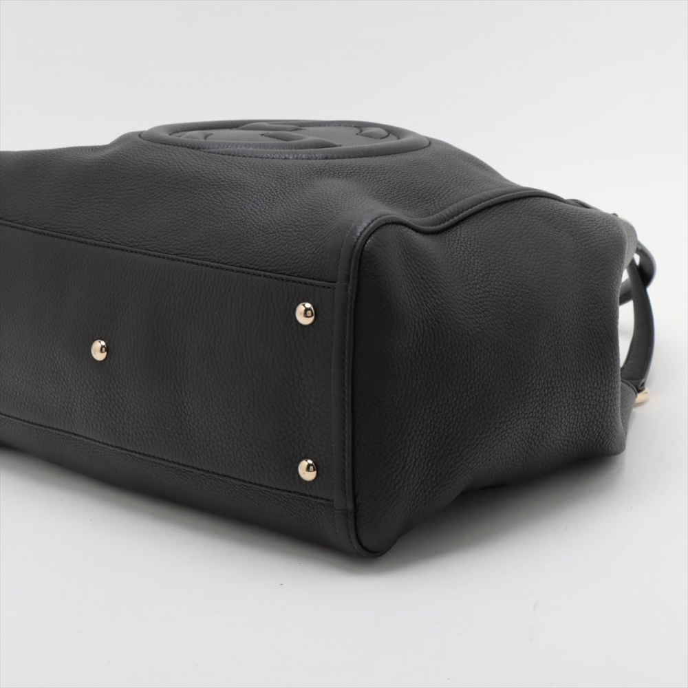 Gucci Soho Medium Leather Hobo Shoulder Bag Black