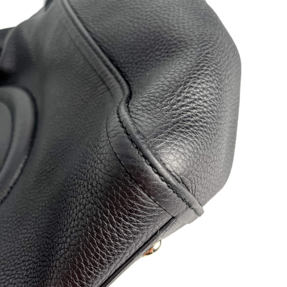 Gucci Soho Medium Leather Hobo Shoulder Bag Black